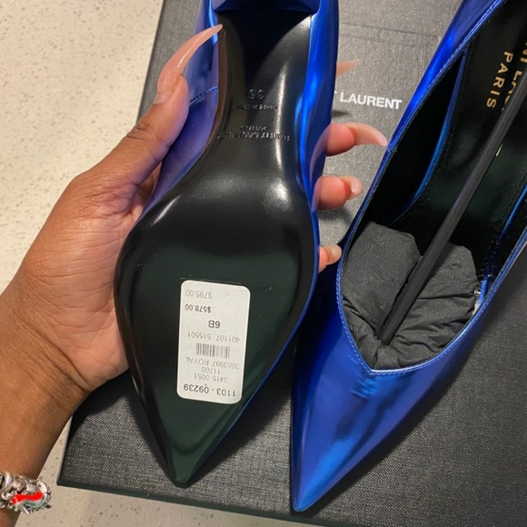 Saint Laurent Kiki Mirror Pointed Pumps - Picture 4 of 6